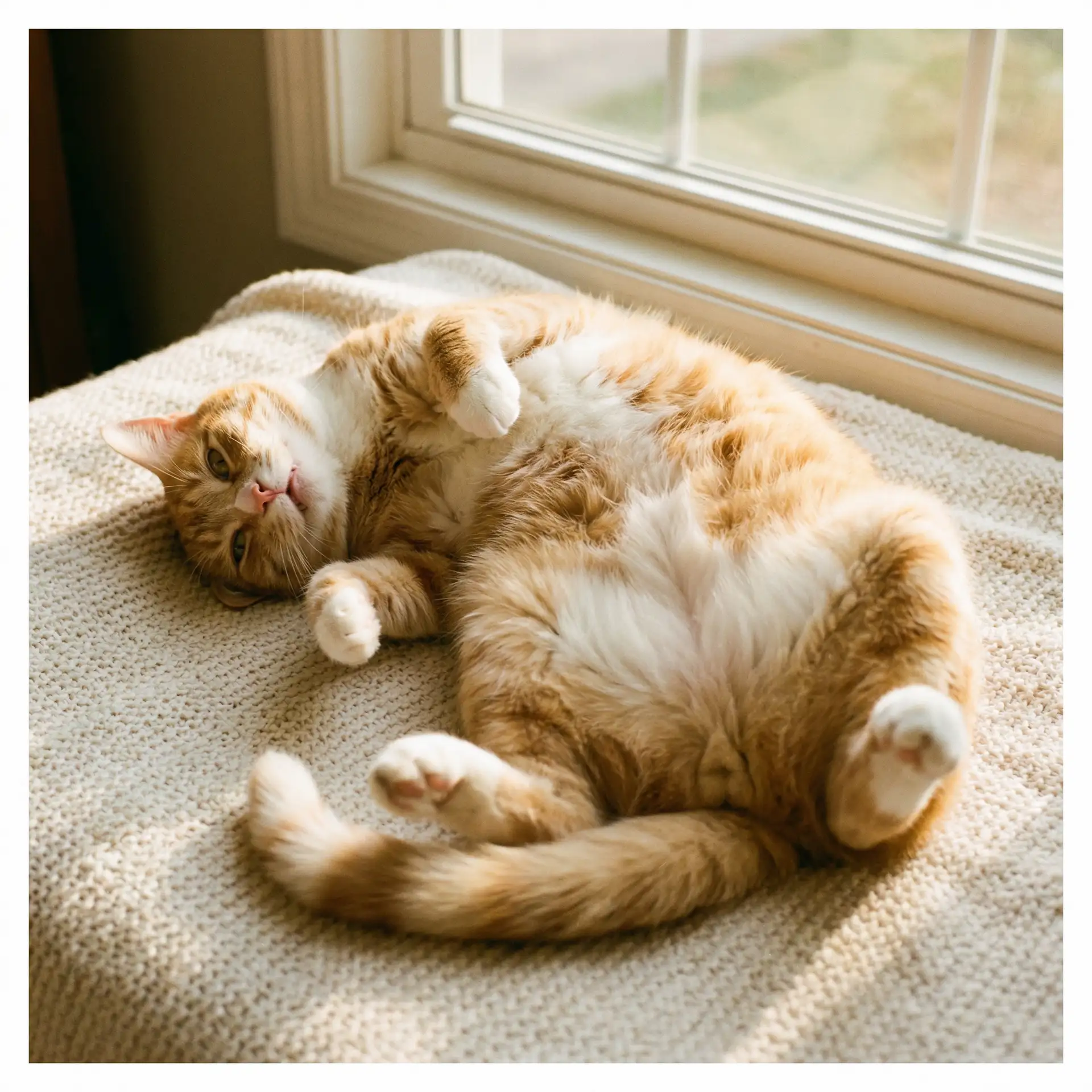 猫咪仰躺露出肚皮 - 性感视频